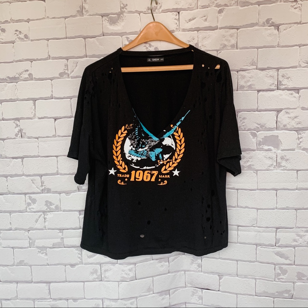 Distressed Crop Top